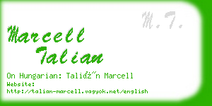 marcell talian business card